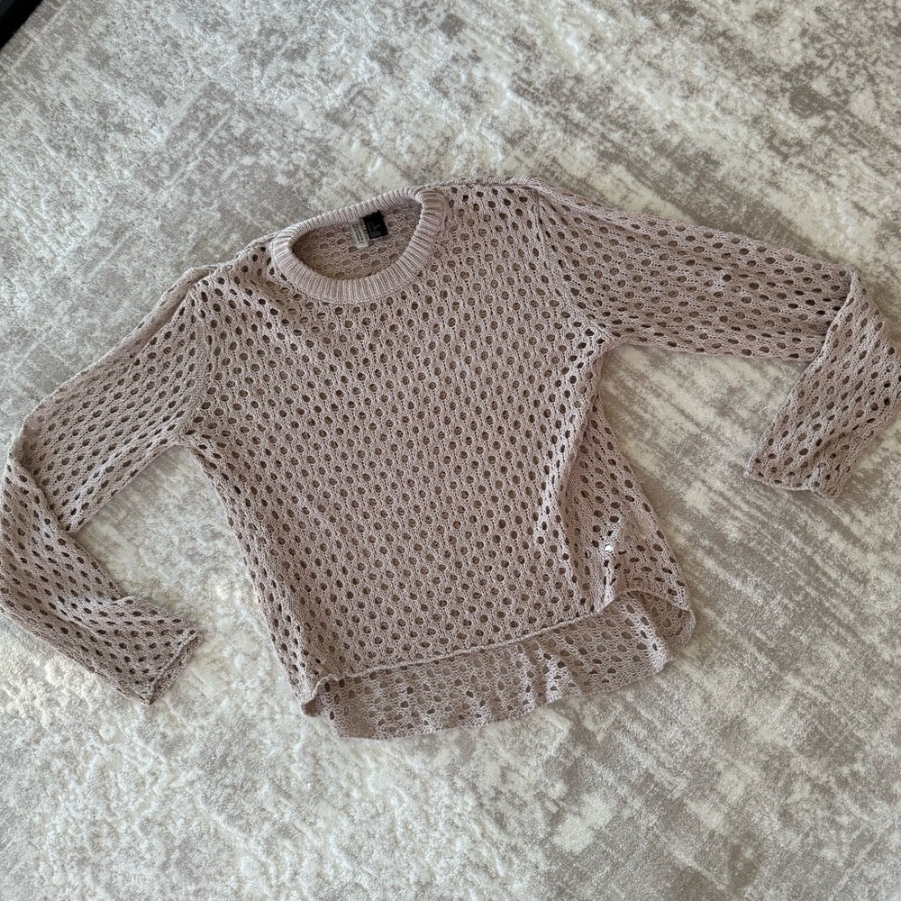 NEW Boxy Taupe Knit Sweater